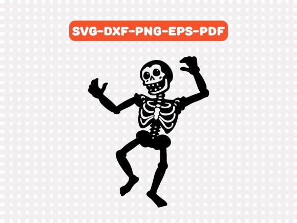 A Dancing Skeleton Graphic for Crafts & Versatile Projects