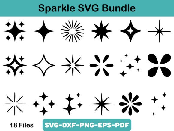 A Sparkle SVG Bundle for Craft Graphics & Blog Design
