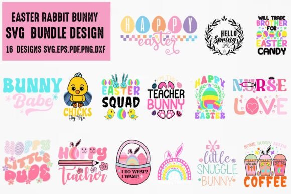 Easter Rabbit Bunny Graphics for Craft-Driven Branding